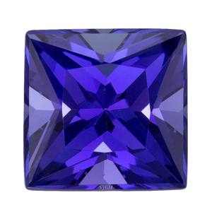 Haute qualité 5mm carré coupe pierre précieuse tanzanite naturelle pierre précieuse à facettes en vrac avec certificat IGI prix de gros - Product Image 1