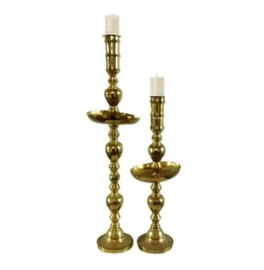 Antique Brass <b>Floor</b> <b>Candle</b> <b>Stand</b> & Pedestal <b>Holder</b> Customizable Christmas Home Decor Handmade From India - Product Image 5