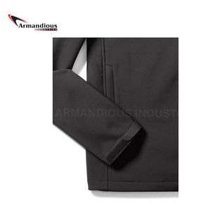 Chaqueta de trabajo de calidad para hombre al por mayor de OEM térmica a prueba de viento suave Shell cuello redondo XL Material polar largo Cálido impermeable para el invierno - Product Image 3