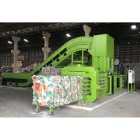 Nouveau compacteur de carton horizontal PLC presse à balles hydraulique automatique pour cartons en plastique déchets papier PET presse à balles Machine