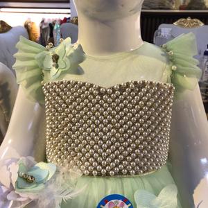 Robe de princesse formelle en satin pour enfants ANAi, longueur genou, pour fête d'anniversaire des filles - Product Image 2