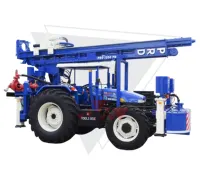 Tractor mounted drilling rig