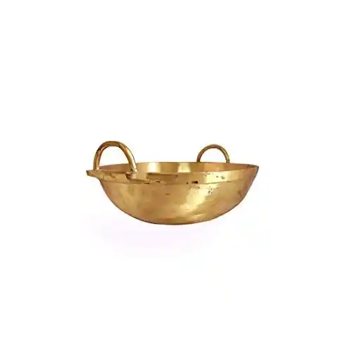 luxury pure brass kadai for deep