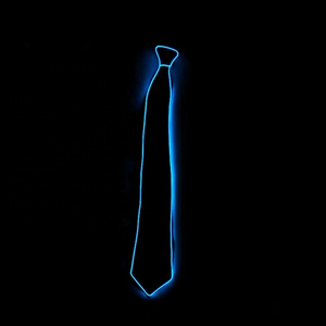 EL alambre de cuello corbata raya LED rayas de neón brillantes haciendo accesorios de <span class=keywords><strong>moda</strong></span> luminosa hombres corbata - Product Image 4
