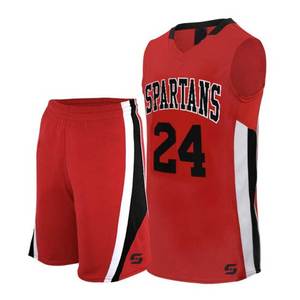 Uniforme de basket-ball de haute qualité conçu sur mesure pour hommes ensemble respirant unisexe vêtements d'été impression par sublimation grande taille - Product Image 2
