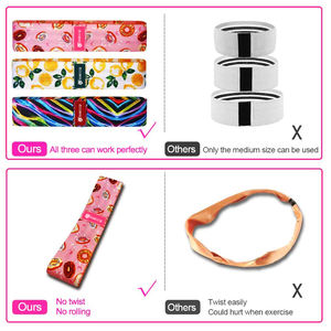 2025 Wholesale Fitness Pilates Yoga Wide Booty <b>Bands</b> Set Cotton Loop Fabric <b>Bands</b> Stretching Exercise Heavy <b>Training</b> Legs Butts - Product Image 4