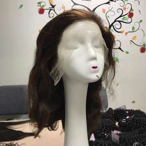 Peluca ondulada de agua marrón para mujeres negras, cabello Remy virgen, peluca de encaje transparente, extensión de cabello humano de alta calidad, precio al por mayor - Product Image 1