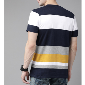 เสื้อยืดผู้ชายผ้าฝ้ายเจอร์ซีย์ทรงเข้ารูปคอกลมแขนสั้นลำลองสตรีทแวร์แฟชั่นท็อป - Product Image 3