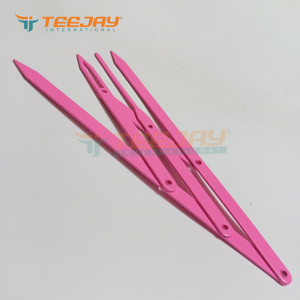 TEEJAY EBR-346 Stainless Steel Eyebrow Ruler with Golden Ratio Microblading Calipers Pink Powder Coated Customizable Logo Color - Product Image 5
