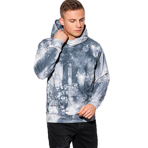 Sweat à capuche pour homme de haute qualité, respirant, écologique, coupe-vent, 100% coton, style tie-dye imprimé, pull-over - Product Image 1
