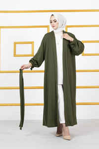 Abaya — robe Hijab à manches courtes, vêtements islamiques, robes turques modestes mode, tunique Hijab, nouvelle collection - Product Image 2
