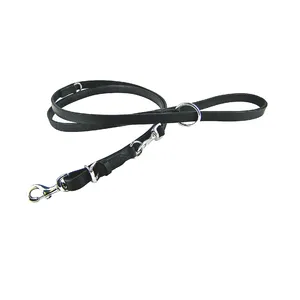 Lederen Hond Lood Politie Stijl Hond Controle Lood Politie Stijl Training Leer Hond Lood 78-Inch, Zwart