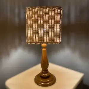 Square Rattan Table Lamp Home Decor Lovely Wicker Table Lamp in Vietnam Manufacturer Popular Wholesale