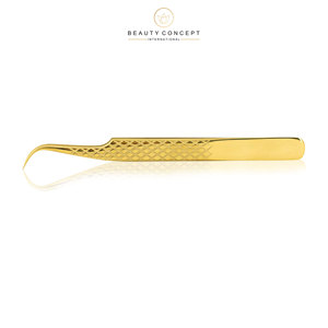 OEM Latest Style Longer Tip Russian Volume Lash Tweezers Beautiful Diamond Grip Handle Fiber Tips Eco-Friendly Stainless Steel - Product Image 3