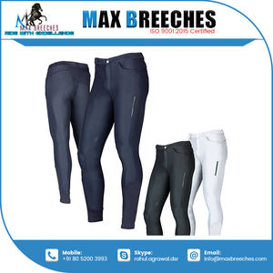 Cómodos pantalones de montar a caballo Jodhpurs con logotipo personalizado para mujer con impresión de silicona a la venta productos para caballos - Product Image 4