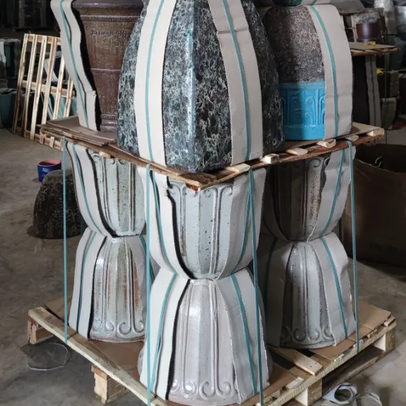 Pots mélangés en céramique, pour rangement centrale de jardin, collection