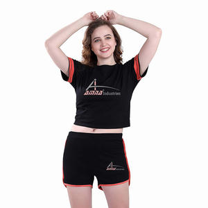 Ensemble de T-Shirt décontracté pour femmes, vêtements de nuit courts, grande taille, promo, été - Product Image 1