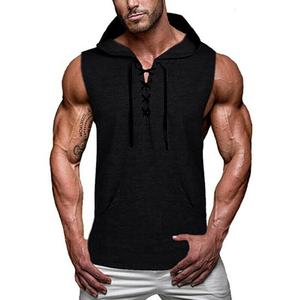 Tops for <b>Men</b>,<b>Men</b> Summer Training Sports <b>Sleeveless</b> Top Soild Color Tank Top <b>Hoodies</b> Fitness Tight Fitting Muscle Vests - Product Image 1