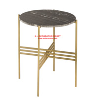 Table de chevet centrale en forme de Capsule, moderne, doré, de haute qualité, pour salon