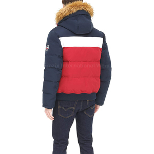 Wholesale Custom Outdoor Canvas Hooded Turn-<b>down</b> Collar Winter Plus Size Regular Puffer Jackets for Men - Product Image 5