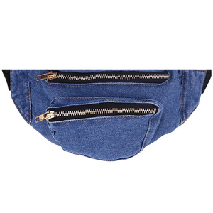 Keven Impex KI-B-605 Bolso de Viaje/Pecho/Cintura Unisex de Cuero Genuino, Color Azul, Cierre de Cremallera Impermeable, Forma de Almohada - Product Image 6