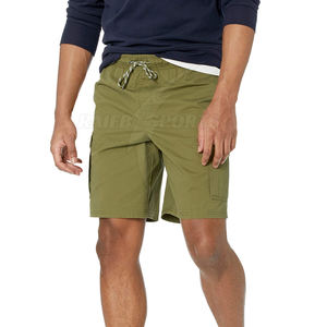 กางเกงขาสั้นลำลองผ้าฝ้าย100% สำหรับผู้ชายปรับแต่งได้ชุดกันยับสำหรับวิ่งชายหาดยิมผ้าใบเทอร์รี่ย้อมสีล้วนเป็นมิตรกับสิ่งแวดล้อม - Product Image 1