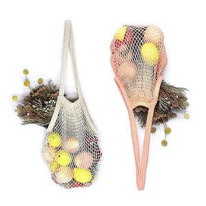 100% coton chaîne maille sac fourre-tout Premium anneau filé 2/20's fil qualité Net sacs à provisions durable réutilisable moderne et élégant - Product Image 1