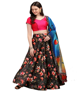 Trabajo de bordado Georgette de moda con trabajo de impresión digital lehenga choli con dupatta precio al por mayor prenda étnica - Product Image 6