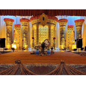 Escenario de boda Ravishing para eventos, escenario de lujo con temática dorada para boda/recepción, temática musulmana, escenario dorado - Product Image 1