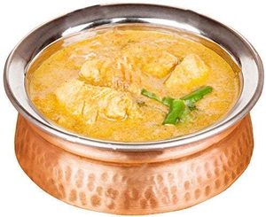 ชามใส่อาหารทำจากทองแดงทำจากเหล็กผสมคุณภาพระดับพรีเมียมใช้ในการเสิร์ฟเครื่องครัวทำจากทองแดงอุปกรณ์เสิร์ฟอาหารอินเดีย - Product Image 1