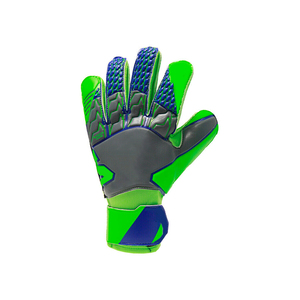 Green Football Goalkeeper Gloves With Blue Palm And Adjustable Wrist <b>Strap</b> Unisex Sports Gear - Product Image 2