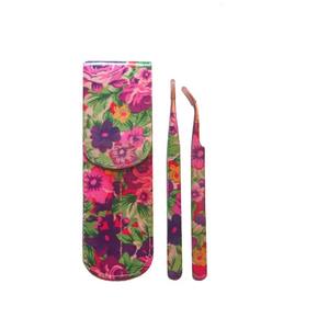 Juego de Pinzas para Extensión de Pestañas Obexa RoseGold, Acero Inoxidable con Puntas Puntiagudas, Recubiertas de Papel, Modelo OM-98894 - Product Image 1