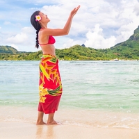 Pareo de Playa de Verano para Mujer de Alta Calidad, 100% Rayón, Sarong de Una Pieza