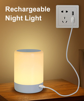 Lampu suasana hati Interior lampu suasana hati 3 tingkat lampu warna putih hangat 5 RGB untuk kamar tidur kamar lampu malam untuk Lamparas De Mesa De Noche