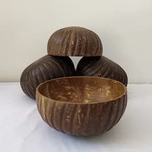 Tigela de concha de coco de novo design, de alta qualidade, artesanal, do fornecedor da fábrica de viet, conjunto de mesa