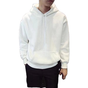 Sweat à capuche oversize pour homme, très tendance, avec poche, écologique, couleurs unies, en molleton 100% coton, manches longues - Product Image 1