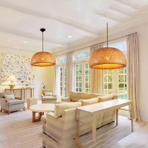 Abat-jour en bambou tissé à la main, style vietnamien traditionnel, nouveau Design, art déco en osier, 1 pièce - Product Image 5