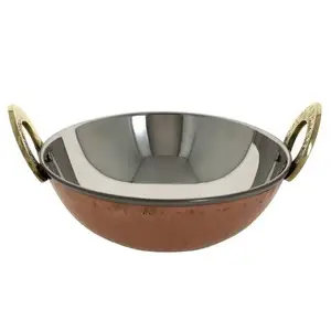 Kadai de aluminio puro antiguo para freír en profundidad, utensilios de cocina, beneficios saludables, trabajo pesado - Product Image 1