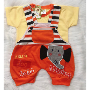 Newborn Baby Boy Girl Summer Romper Clothes Unisex Infant Cotton Solid Jumpsuit - Product Image 1