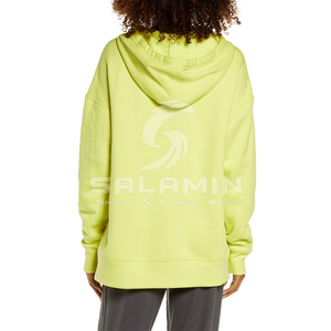 Ventes en gros de sweats à capuche en polaire doux pour l'hiver, design et logo personnalisés, à carreaux, respirants, coupe-vent, avec poches avant pour femmes - Product Image 5