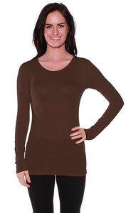Camiseta básica ajustada de manga larga para mujer, ropa informal, camisetas en blanco, con servicios de impresión personalizados - Product Image 6