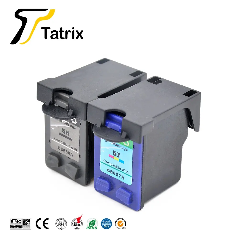 Реконструированные чернильные картриджи Tatrix 56 57 для HP PSC 1315 Photosmart 7960 PSC 1350 Cartucho