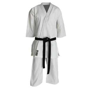 Uniforme de Karate de poliéster 100% de alta calidad, blanco con tela suelta ligera, almohadillas de sillín de cinturón de algodón duraderas, categoría de producto - Product Image 2