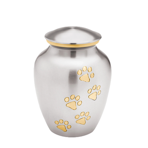 Urnas de cremación de Metal con acabado brillante para cenizas de mascotas, urnas de cremación de Metal decorativas, último diseñador - Product Image 5