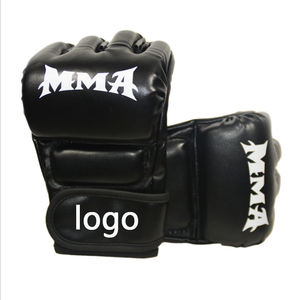 Custom <b>Red</b> Leather <b>Gloves</b> with Stripes for MMA and Boxing for Martial Arts Practice - Product Image 6