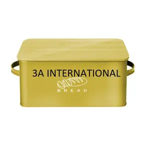 Storage Bread Bin White Kitchen Counter Bread Box Gold Plated Luxury Box Manufacturer Import And Export Quality