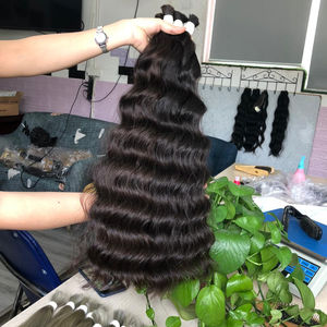 Extensions de cheveux humains vierges vietnamiens de qualité supérieure, Remy, lisses, super double drawn, en vrac, toutes couleurs, sans perte de cheveux, Ivirgo Hair - Product Image 1