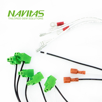 Terminal Pluggable Navitas TF-316L Red Ring Eyelet, Blok Kabel Elektronik Sudut Kanan, Konduktor Tembaga Berlapis PVC, 300V