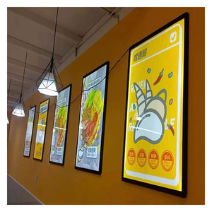 Caja de letrero iluminada delgada LED personalizada restaurante de comida rápida cartel publicitario Marco de imagen tienda <span class=keywords><strong>para</strong></span> letrero de comida rápida - Product Image 2