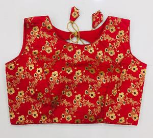 Ropa de fiesta de trabajo de piedra bordada pesada de diseñador ropa de mujer india de seda de algodón talla libre lista para usar blusas de corte regular para Niñas Ropa - Product Image 3